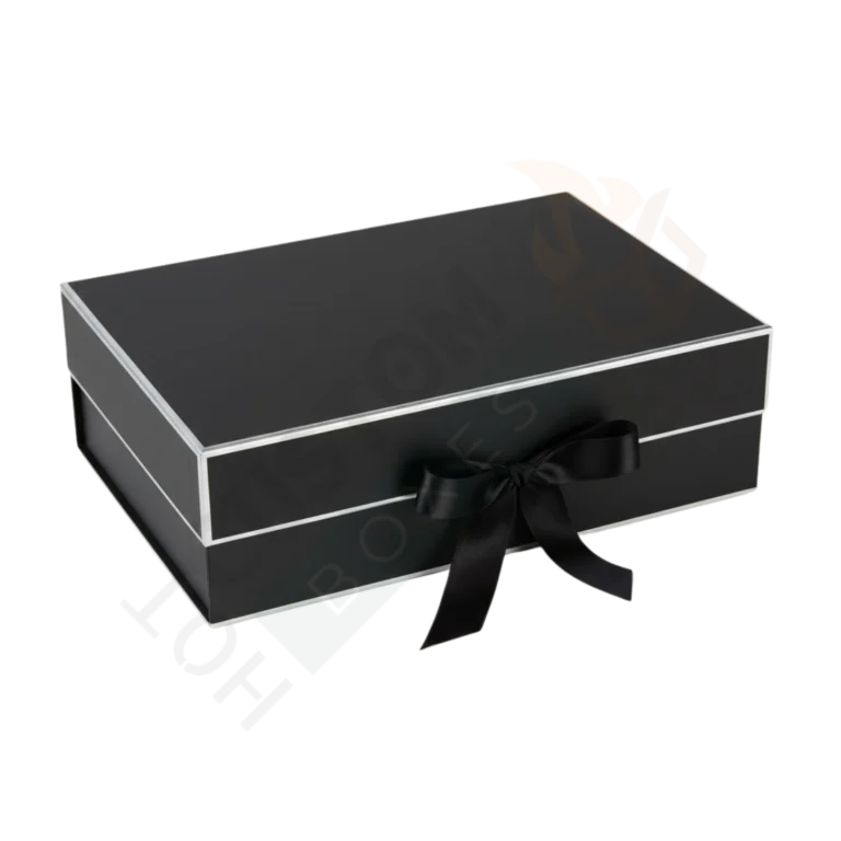 Black A4 Deep Magnetic Boxes With Changeable Ribbon - Magnetic Boxes (3)