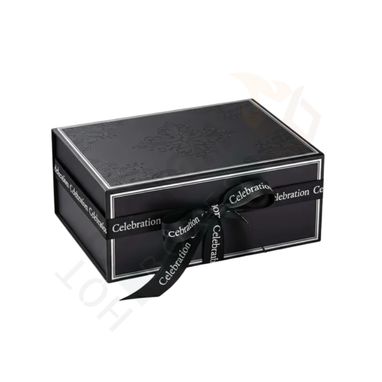 Black A4 Deep Magnetic Boxes With Changeable Ribbon - Magnetic Boxes (4)