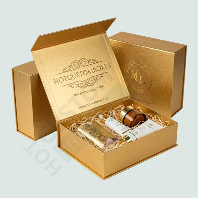 Gold Magnetic Gift Boxes - Custom Rigid Boxes (3)