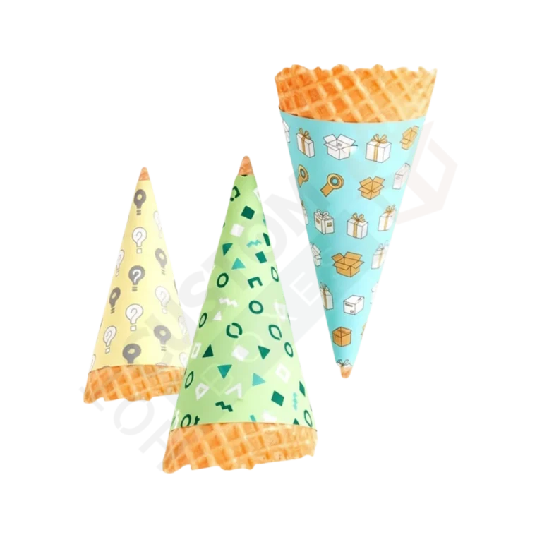 Custom Cone Sleeves - Food Packaging