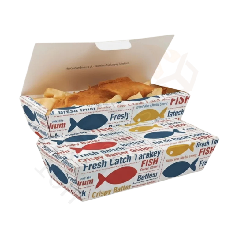 Custom Fish & Chips Boxes - Food Packaging