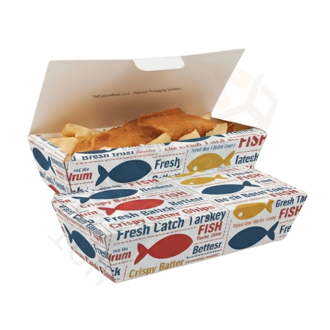 Custom Fish & Chips Boxes - Food Packaging