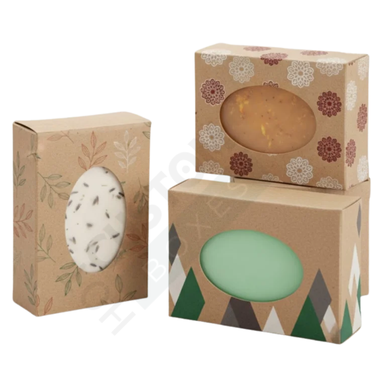 Kraft Soap Boxes with Oval Window - Custom Soap Boxes