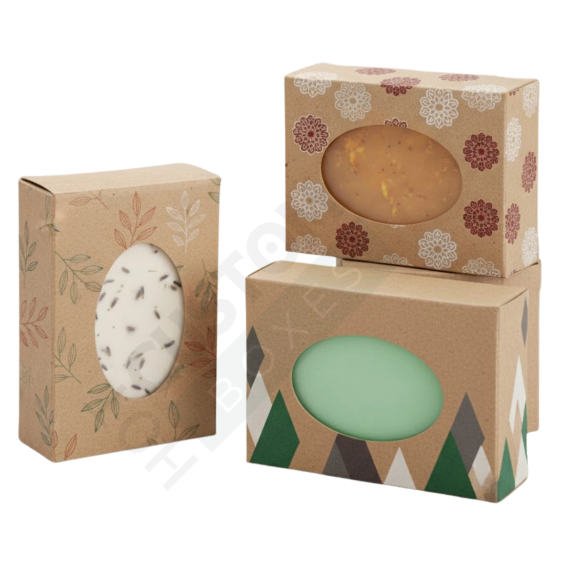 Kraft Soap Boxes with Oval Window - Custom Soap Boxes