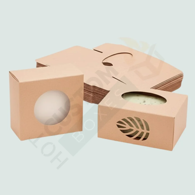 Kraft Square Soap Boxes with Round Window - Custom Soap Boxes (7)