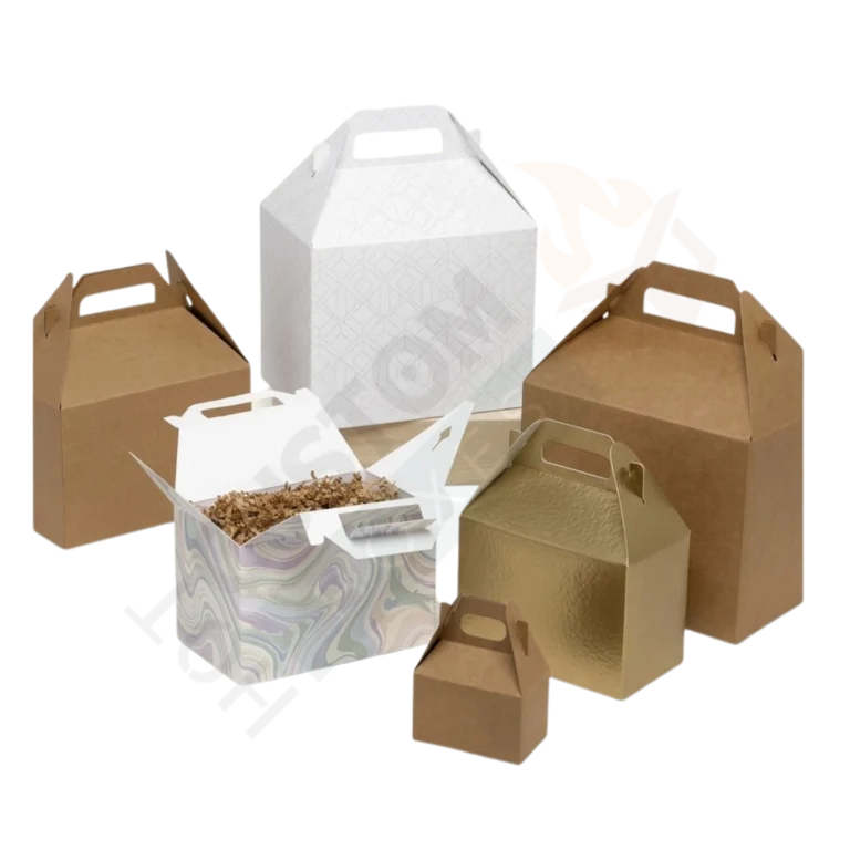 Kraft & White Gable Boxes - Custom Gable Boxes