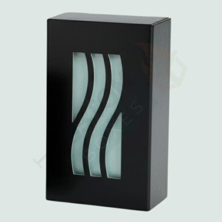 Large Black Soap Boxes with Wave Window - Custom Soap Boxes