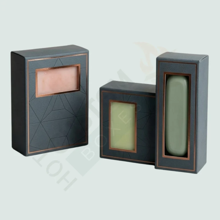 Large Soap Boxes with Black Rectangle Window - Custom Soap Boxes