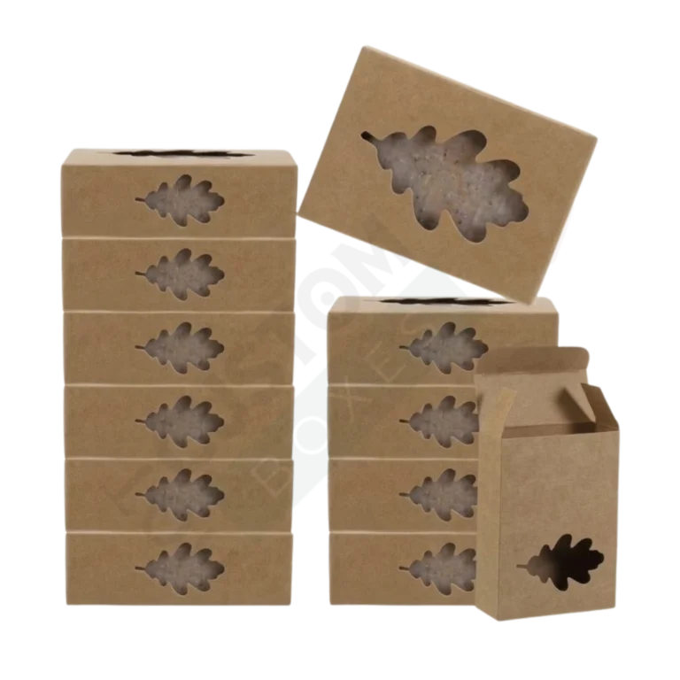Large Soap Boxes with Kraft Leaf Window - Custom Soap Boxes