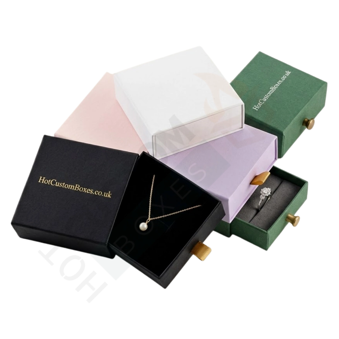 Rigid Jewelry Boxes - Custom Rigid Boxes