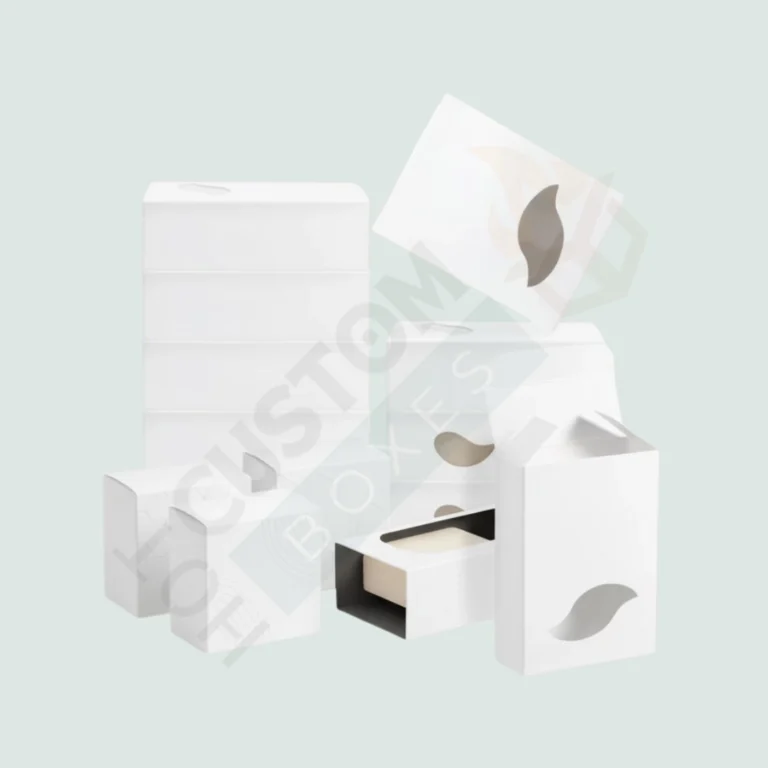 White Medium Soap Boxes with Leaf Window - Custom Soap Boxes (2)