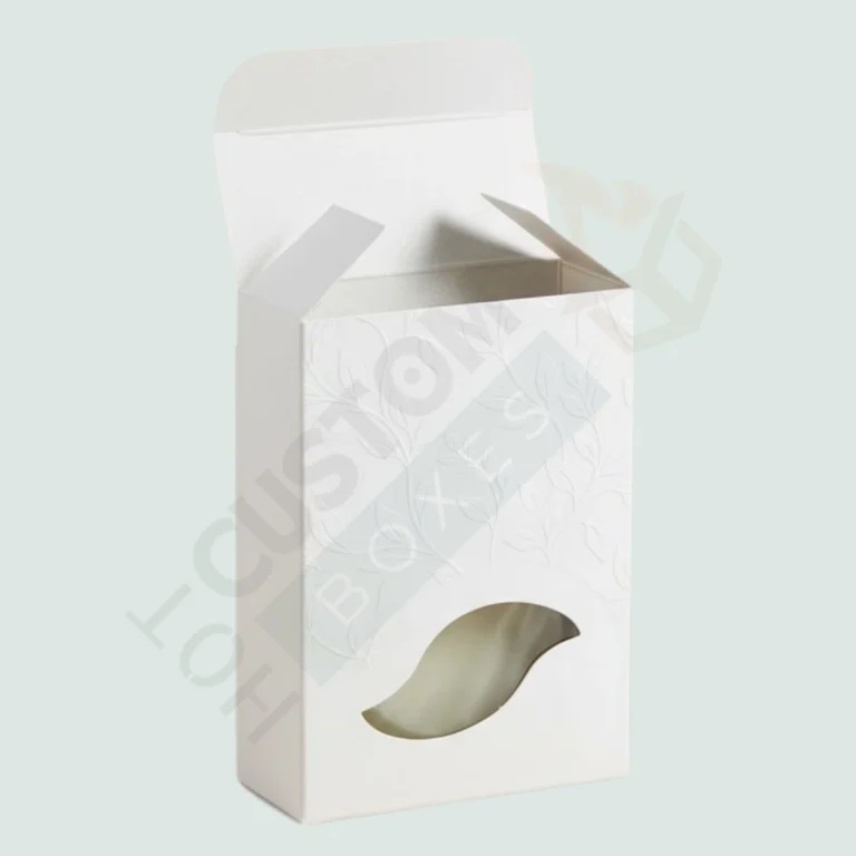 White Medium Soap Boxes with Leaf Window - Custom Soap Boxes (3)
