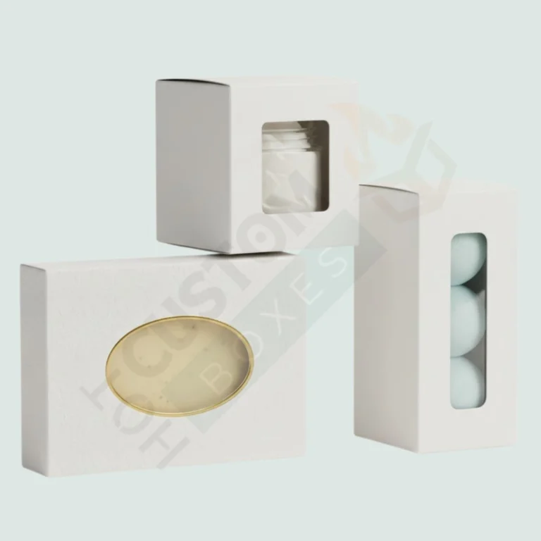 White Soap Boxes with Oval Window - Custom Soap Boxes