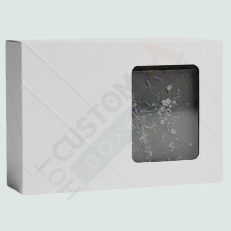 White Soap Boxes with Rectangle Window - Custom Soap Boxes (4)
