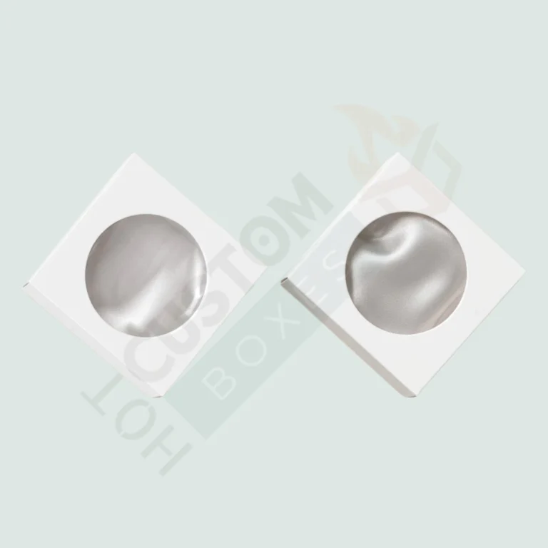 White Square Soap Boxes with Round Window - Custom Soap Boxes