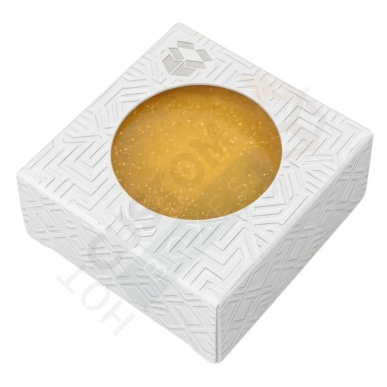 White Square Soap Boxes with Round Window - Custom Soap Boxes